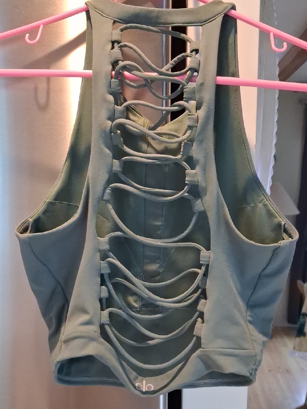 ALO Yoga Olive Green High Neck Tank - Picture 3 of 4